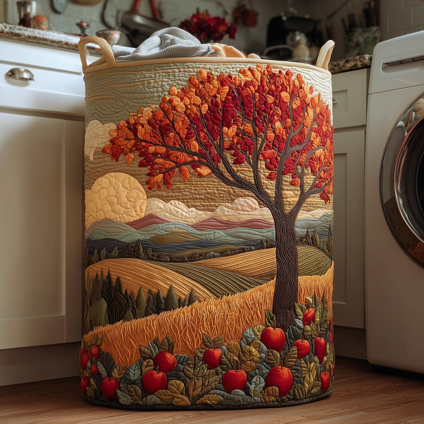 Apple Hills Quilted Laundry Basket GFTOHD9991