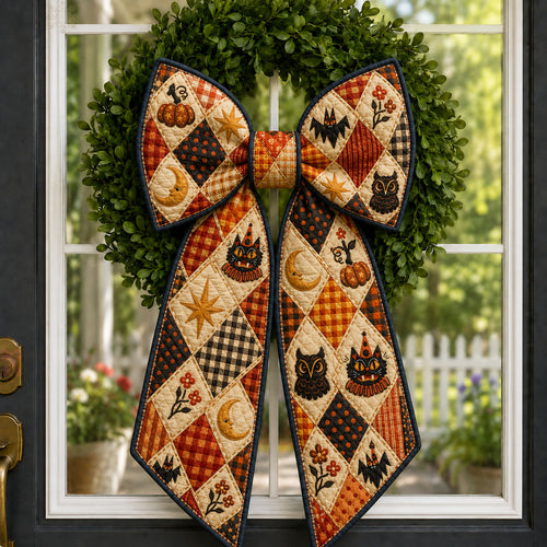 Harlequin Halloween Patchwork Quilted Wreath Sash GFTOHNL1019