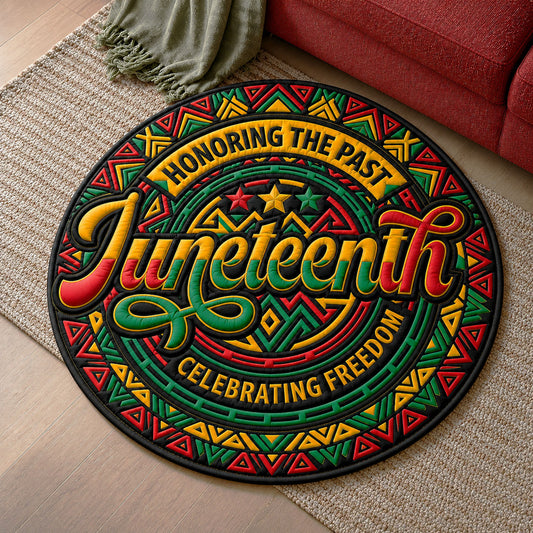 Juneteenth Heritage Colorful Quilted Round Mat GFTOHNL106