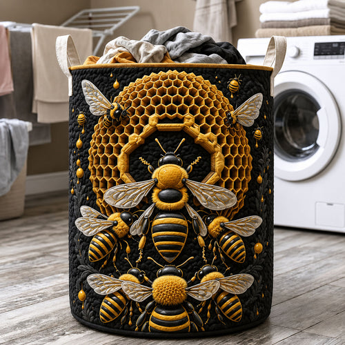 Queen Bee Hive Quilted Laundry Basket GFTOHNL1063