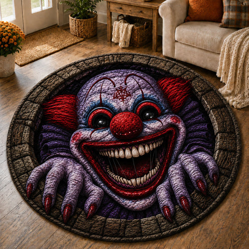 Haunted Clown Portal Quilted Round Mat GFTOHNL1073