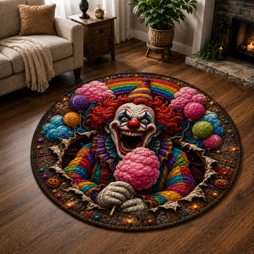 Candy Carnival Clown Quilted Round Mat GFTOHNL1074