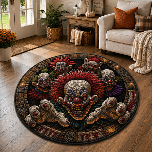 Evil Clown Circus Quilted Round Mat GFTOHNL1075