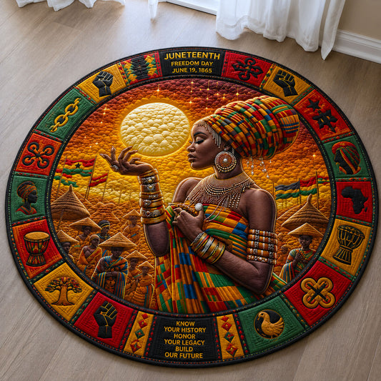 Sunlit Juneteenth Grace Quilted Round Mat GFTOHNL109
