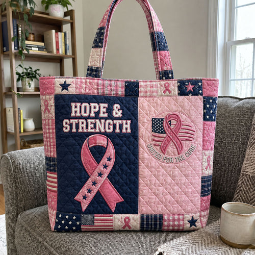 United For The Cure Breast Cancer Quilted Tote Bag GFTOHNL1154