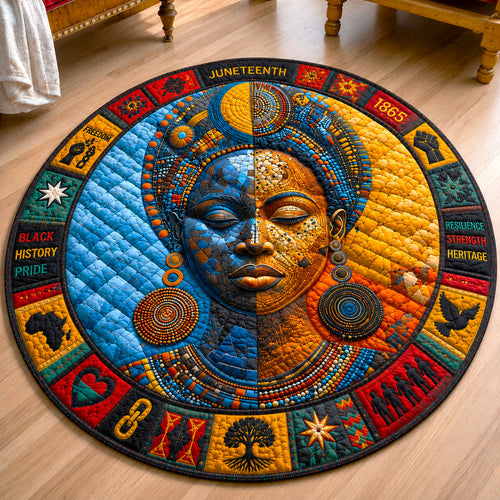 Dual Tones of Heritage Quilted Round Mat GFTOHNL116