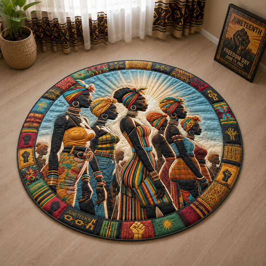 Sunlit Sisters in Freedom Quilted Round Mat GFTOHNL118