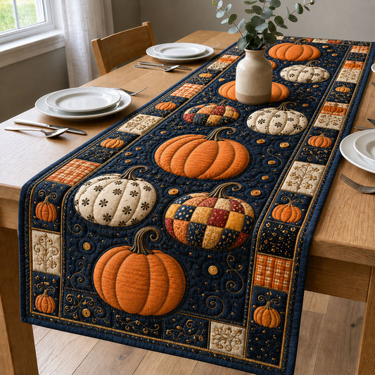 Midnight Pumpkin Patch Quilted Table Runner GFTOHNL1187