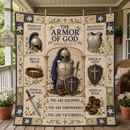 Full Armor Of God Quilted Blanket GFTOHNL1286