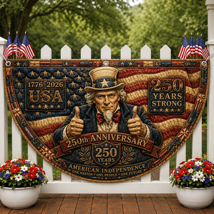 Uncle Sam Independence 250th Anniversary Fan Flag GFTOHNL133