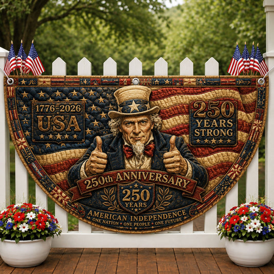 Uncle Sam Independence 250th Anniversary Fan Flag GFTOHNL133
