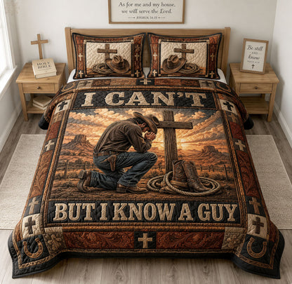 I Can’t But I Know A Guy 3-Piece Quilted Bedding Set GFTOHNL1385