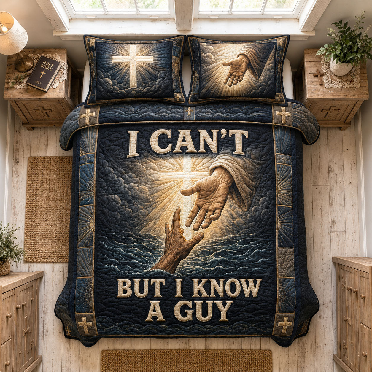 I Can’t But I Know A Guy 3-Piece Quilted Bedding Set GFTOHNL1391