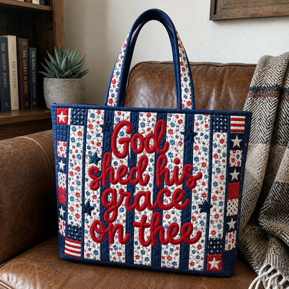God Shed His Grace on Thee Quilted Tote Bag GFTOHNL141
