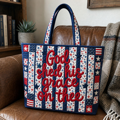 God Shed His Grace on Thee Quilted Tote Bag GFTOHNL141