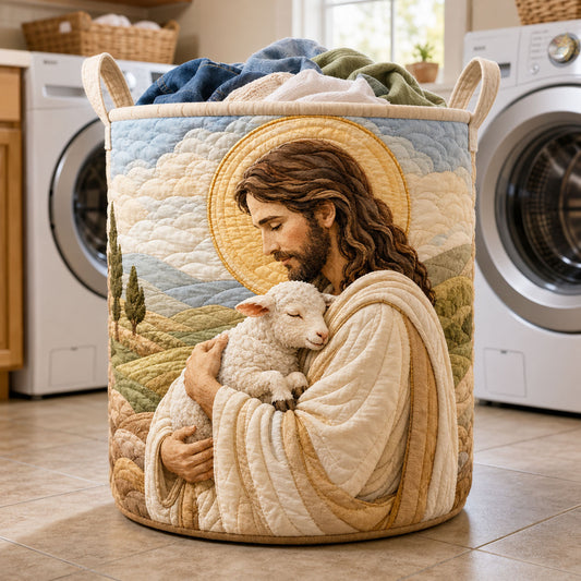 Good Shepherd Embrace Quilted Laundry Basket GFTOHNL1426