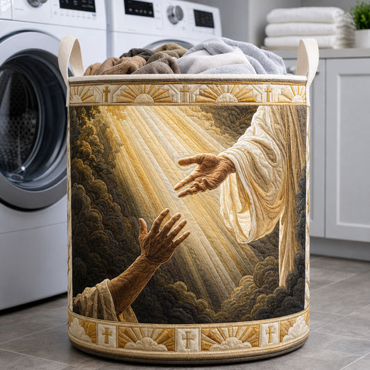 Heavenly Reach Quilted Laundry Basket GFTOHNL1431