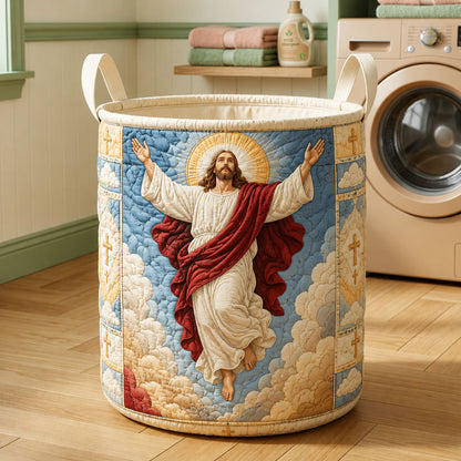 Ascension Grace Quilted Laundry Basket GFTOHNL1432