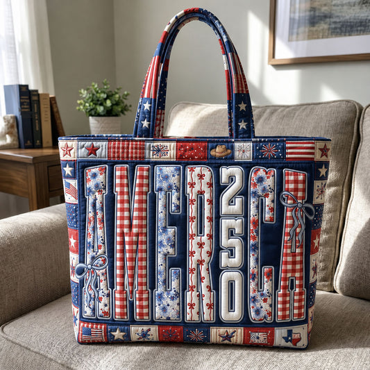 America 250 Floral Patchwork Quilted Tote Bag GFTOHNL144