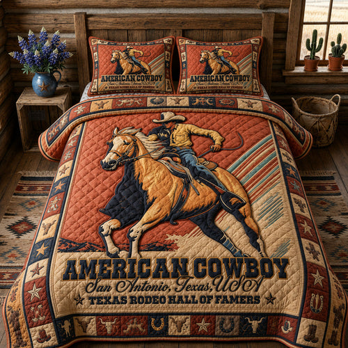 American Cowboy Legacy 3-Piece Quilted Bedding Set GFTOHNL147