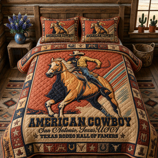 American Cowboy Legacy 3-Piece Quilted Bedding Set GFTOHNL147