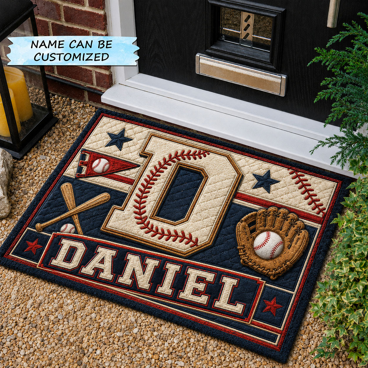 Personalized Baseball Doormat QTCUZ GFTOHNL1472