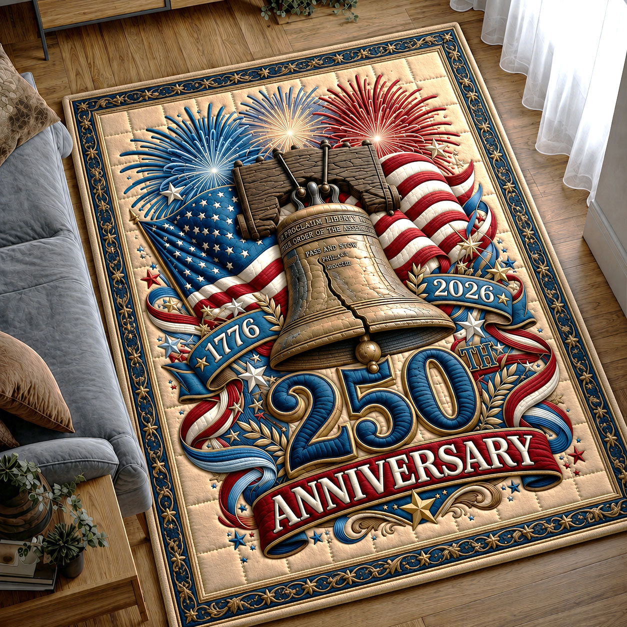 250 Anniversary USA Area Rug GFTOHNL15