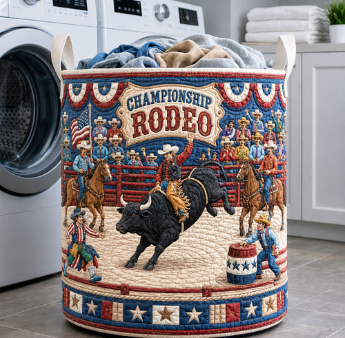 Championship Rodeo Arena Quilted Laundry Basket GFTOHNL1501