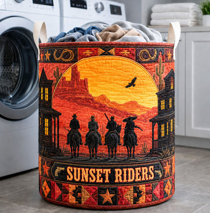 Sunset Riders Western Quilted Laundry Basket GFTOHNL1504