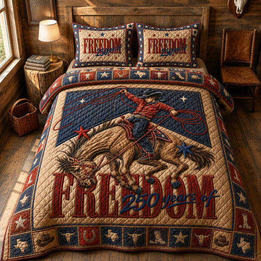 Freedom 250 Western 3-Piece Quilted Bedding Set GFTOHNL151