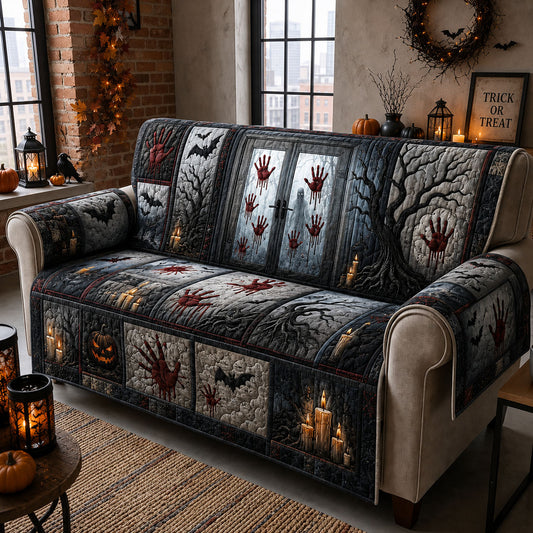 Haunted Handprint Door Quilted Sofa Cover GFTOHNL1528