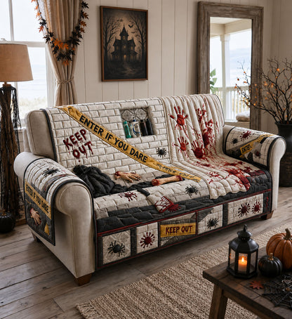 Keep Out Nightmare Quilted Sofa Cover GFTOHNL1531