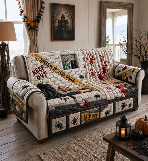 Keep Out Nightmare Quilted Sofa Cover GFTOHNL1531