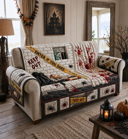 Keep Out Nightmare Quilted Sofa Cover GFTOHNL1531