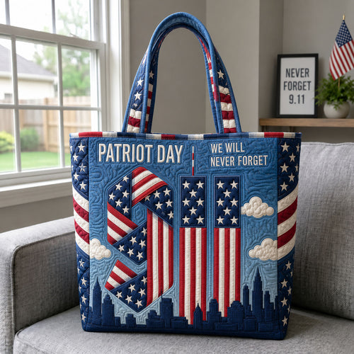 Patriot Day Twin Towers Memorial Quilted Tote Bag GFTOHNL1662