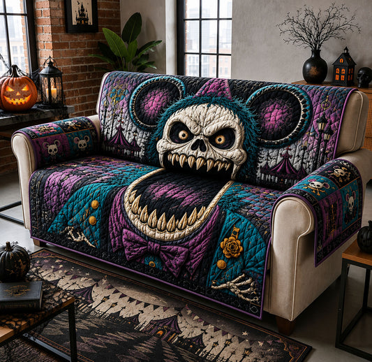 Creepy Carnival Skull Quilted Sofa Cover GFTOHNL1688
