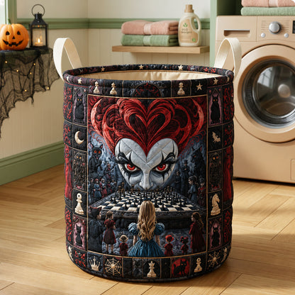 Dark Queen Chess Halloween Quilted Laundry Basket GFTOHNL1699