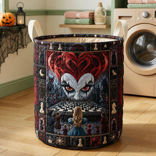 Dark Queen Chess Halloween Quilted Laundry Basket GFTOHNL1699