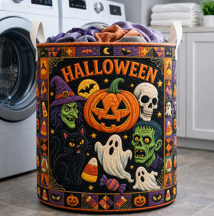 Halloween Spooky Friends Quilted Laundry Basket GFTOHNL1700