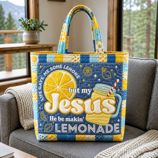 Rustic Jesus Lemonade Quilted Tote Bag GFTOHNL1705