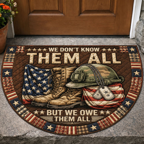 Americana Military Rustic Quilted Welcome Mat GFTOHNL175