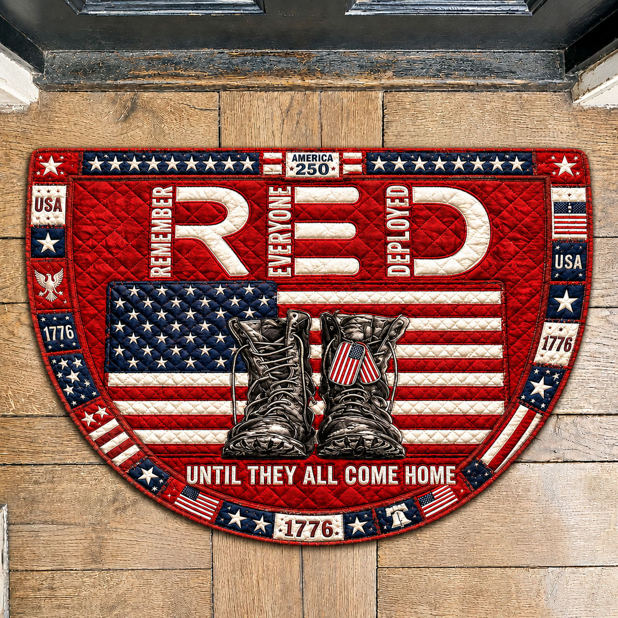 Colonial Military Tribute Quilted Welcome Mat GFTOHNL176