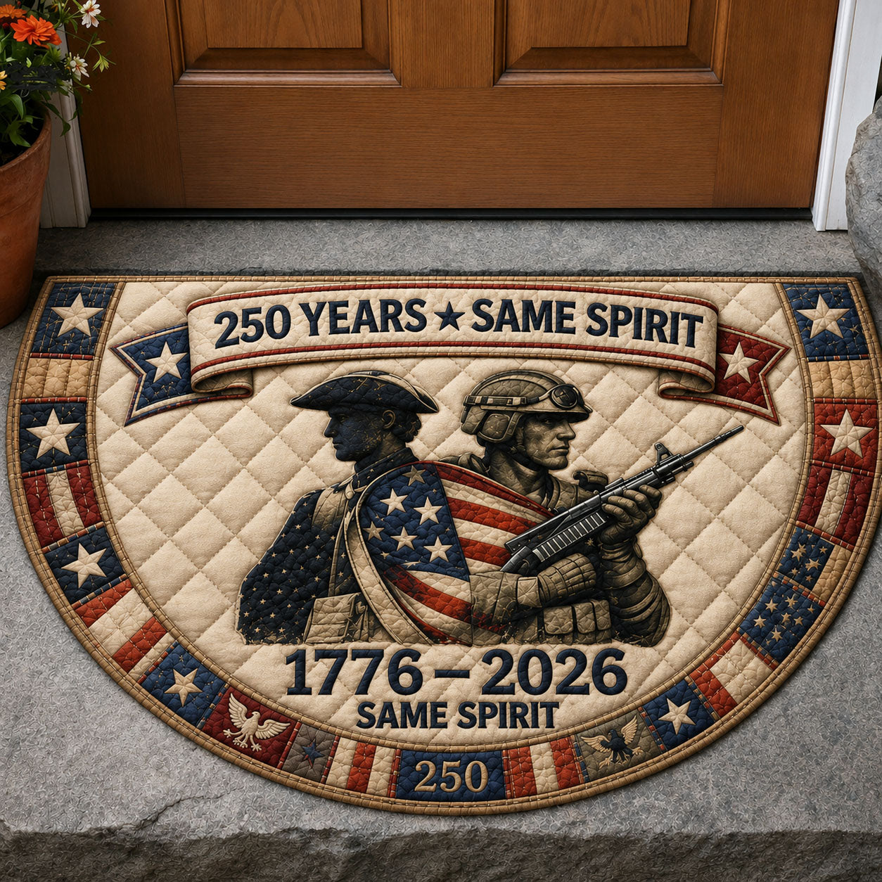 American 250 Years Same Spirit Quilted Welcome Mat GFTOHNL178