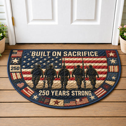 Built On Sacrifice Veteran Quilted Welcome Mat GFTOHNL179