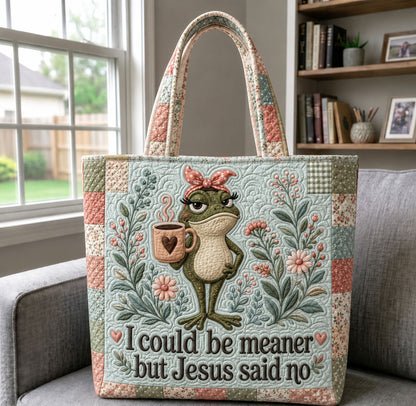 Sassy Floral Faith Quilted Tote Bag GFTOHNL1805