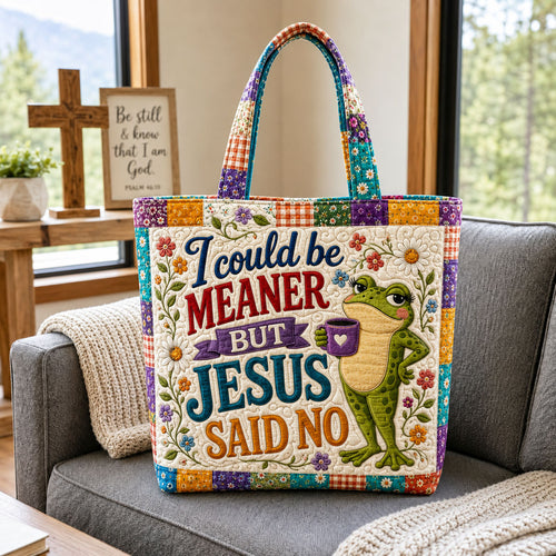 Bold Blessed Attitude Quilted Tote Bag GFTOHNL1809