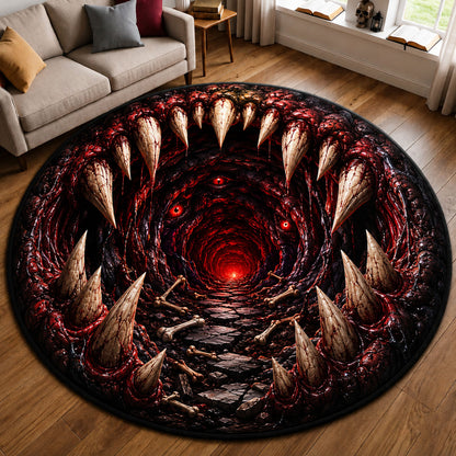 Infernal Monster Maw Abyss Quilted Round Mat GFTOHNL1833
