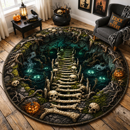 Skeleton Bridge Swamp Quilted Round Mat GFTOHNL1836