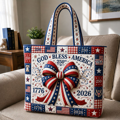 God Bless America 250th Quilted Tote Bag GFTOHNL186