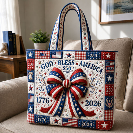 God Bless America 250th Quilted Tote Bag GFTOHNL186